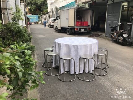 Bộ bàn tiệc ghế Inox